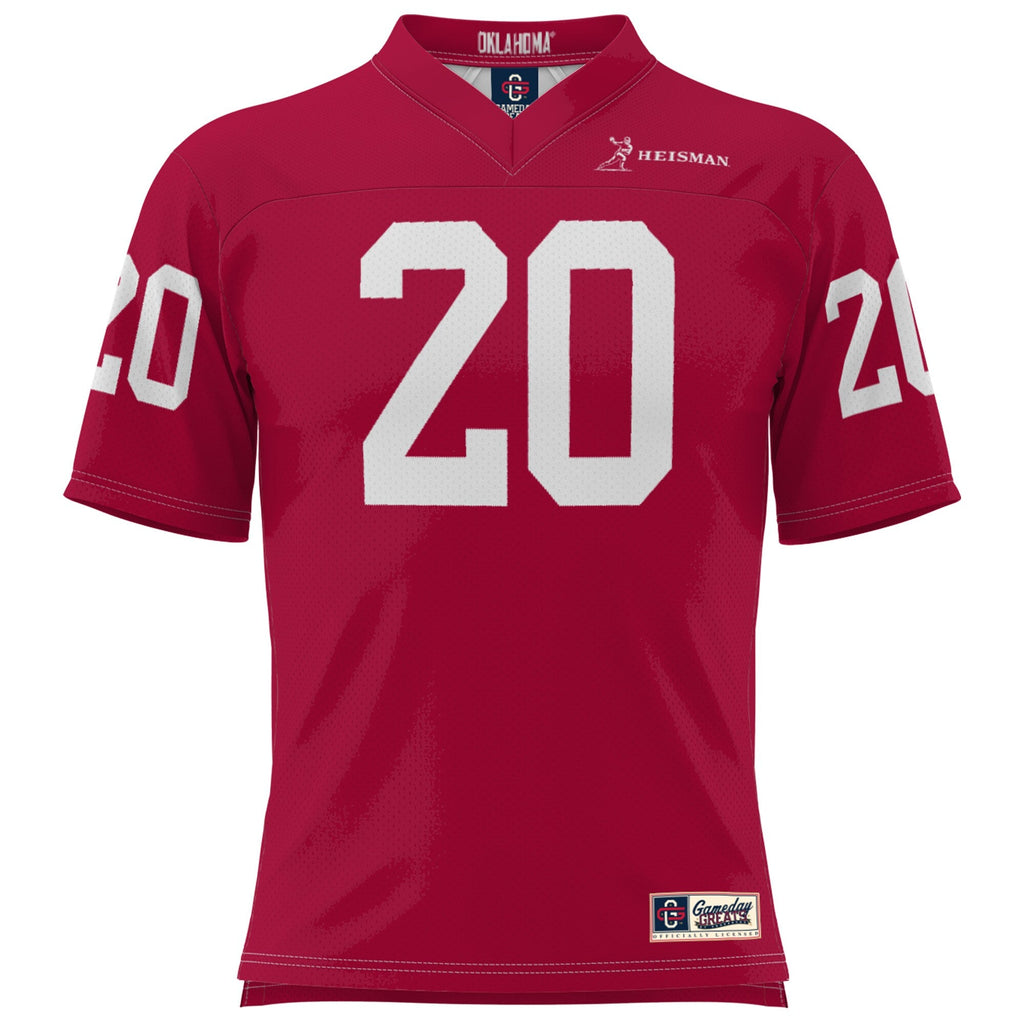 Billy Sims Crimson Oklahoma Sooners Heisman Football Jersey