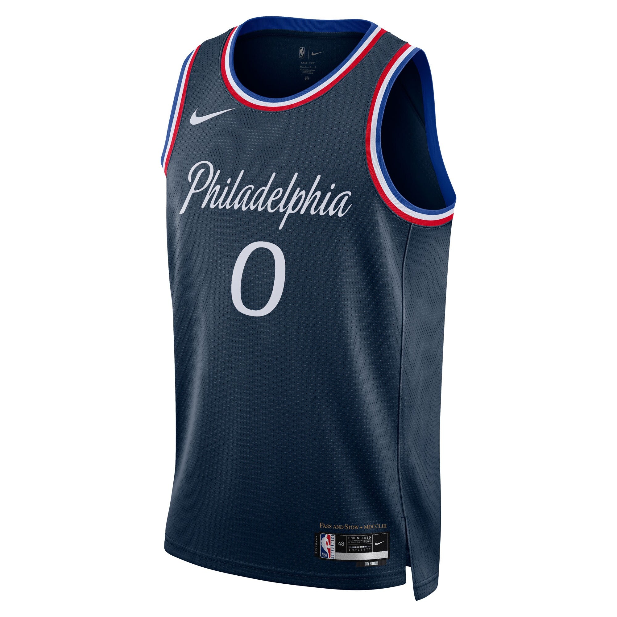 Philadelphia 76ers Nike 2025/26 City Edition Swingman Jersey - Navy - Tyrese Maxey