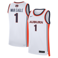 Nike White Auburn Tigers #1 Home War Eagle Replica Basketball Jersey
