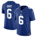 New York Giants Jaxson Dart Nike Royal Team Vapor F.U.S.E. Stitched Limited Jersey