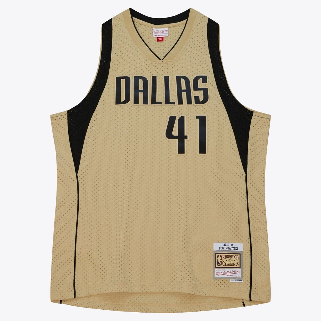 Dallas Mavericks Mitchell & Ness Dirk Nowitzki 2010 Swingman Jersey - Khaki