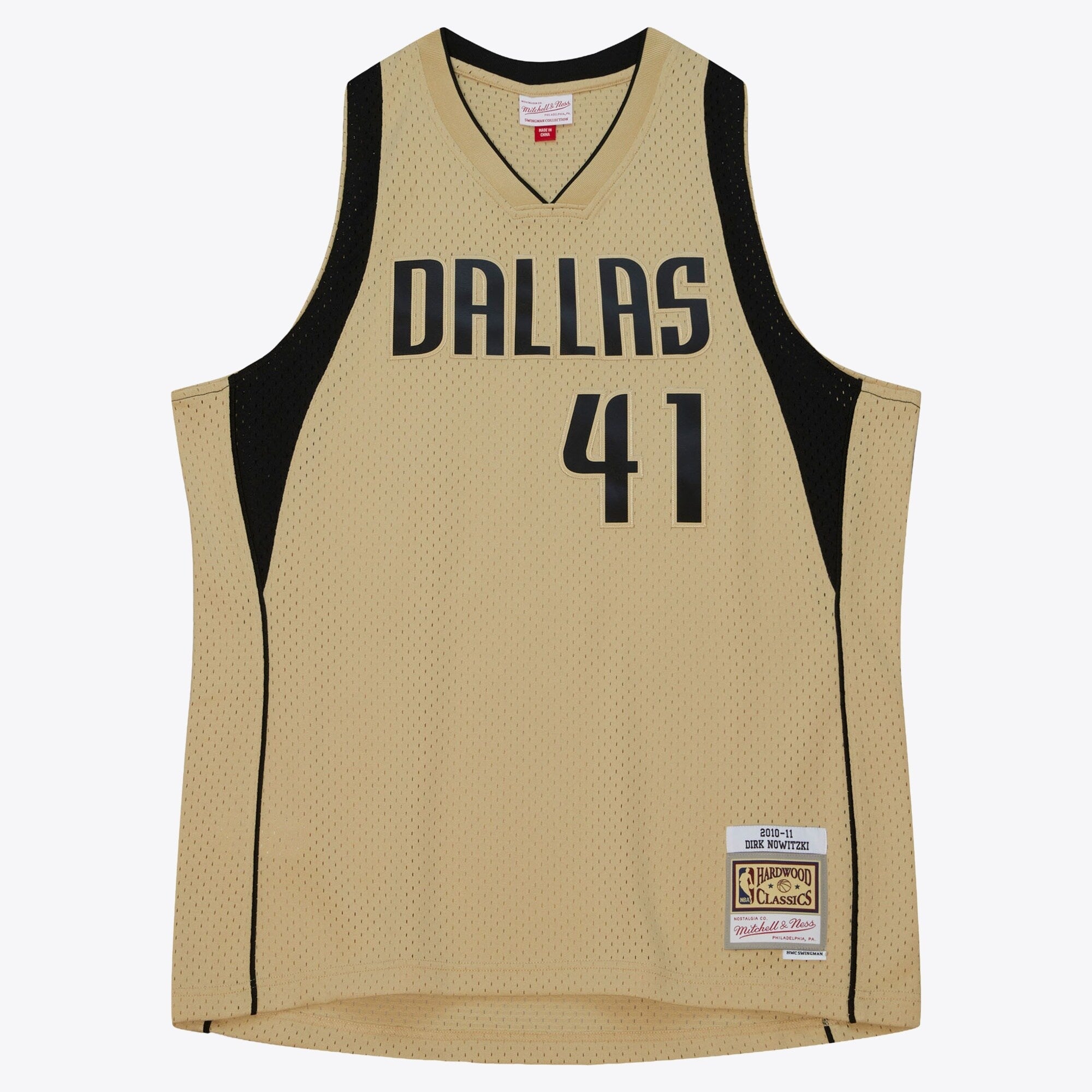 Dallas Mavericks Mitchell & Ness Dirk Nowitzki 2010 Swingman Jersey - Khaki