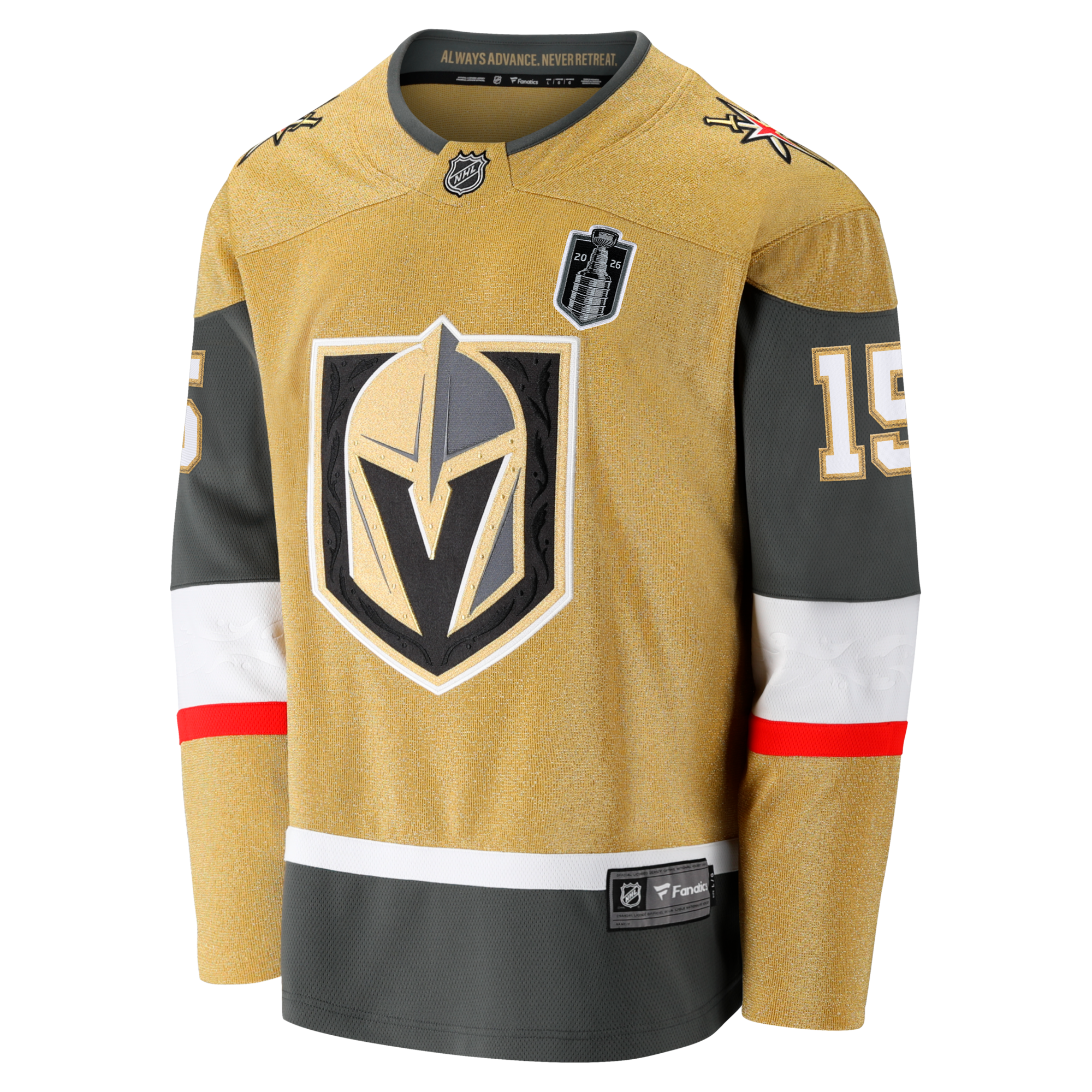 Vegas Golden Knights Noah Hanifin Fanatics Gold 2026 Stanley Cup Final Breakaway Jersey
