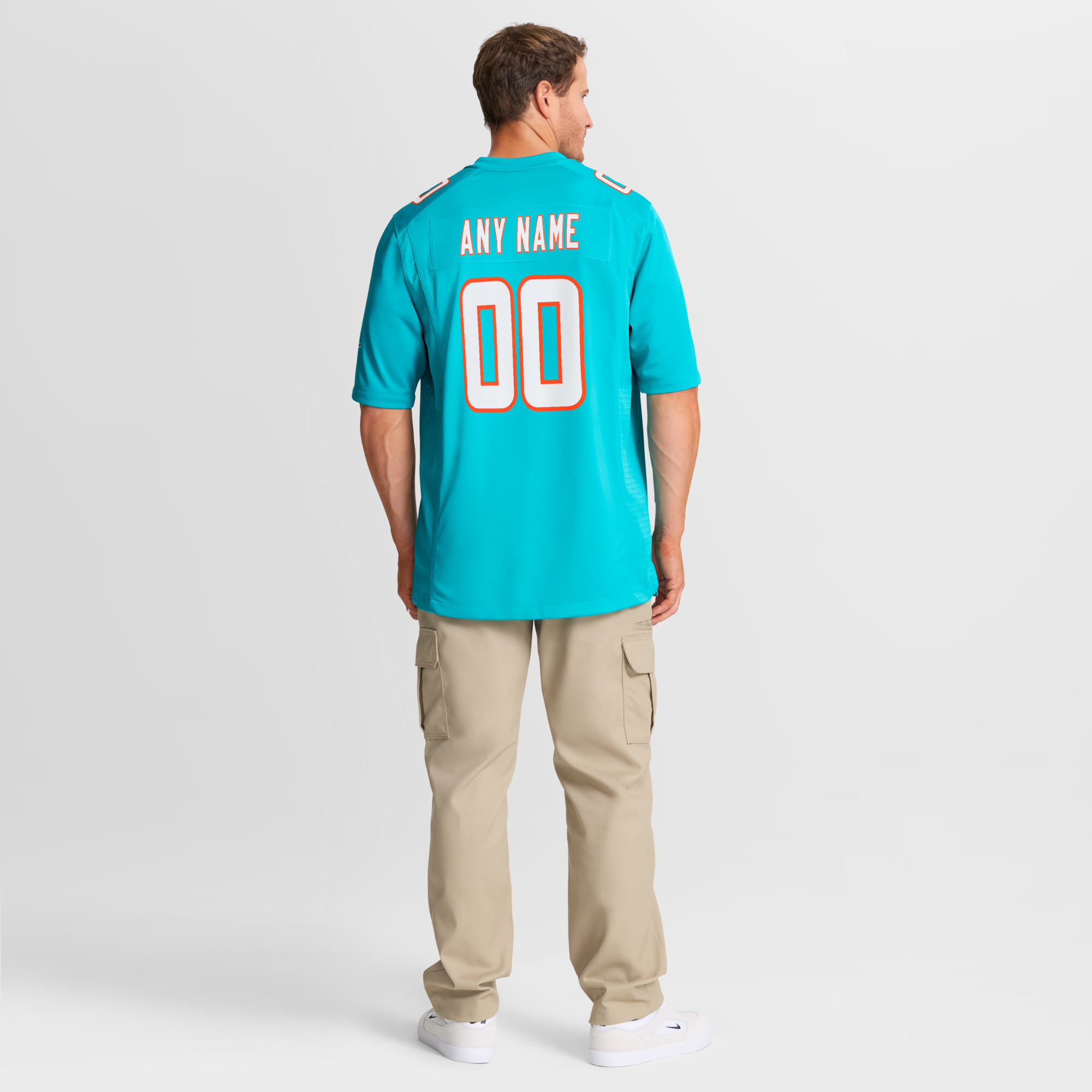 Miami Dolphins Nike Aqua Custom Game Jersey