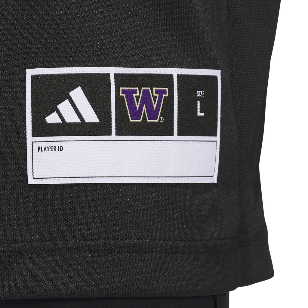 adidas #24 Black Washington Huskies Alternate Premier Strategy Jersey