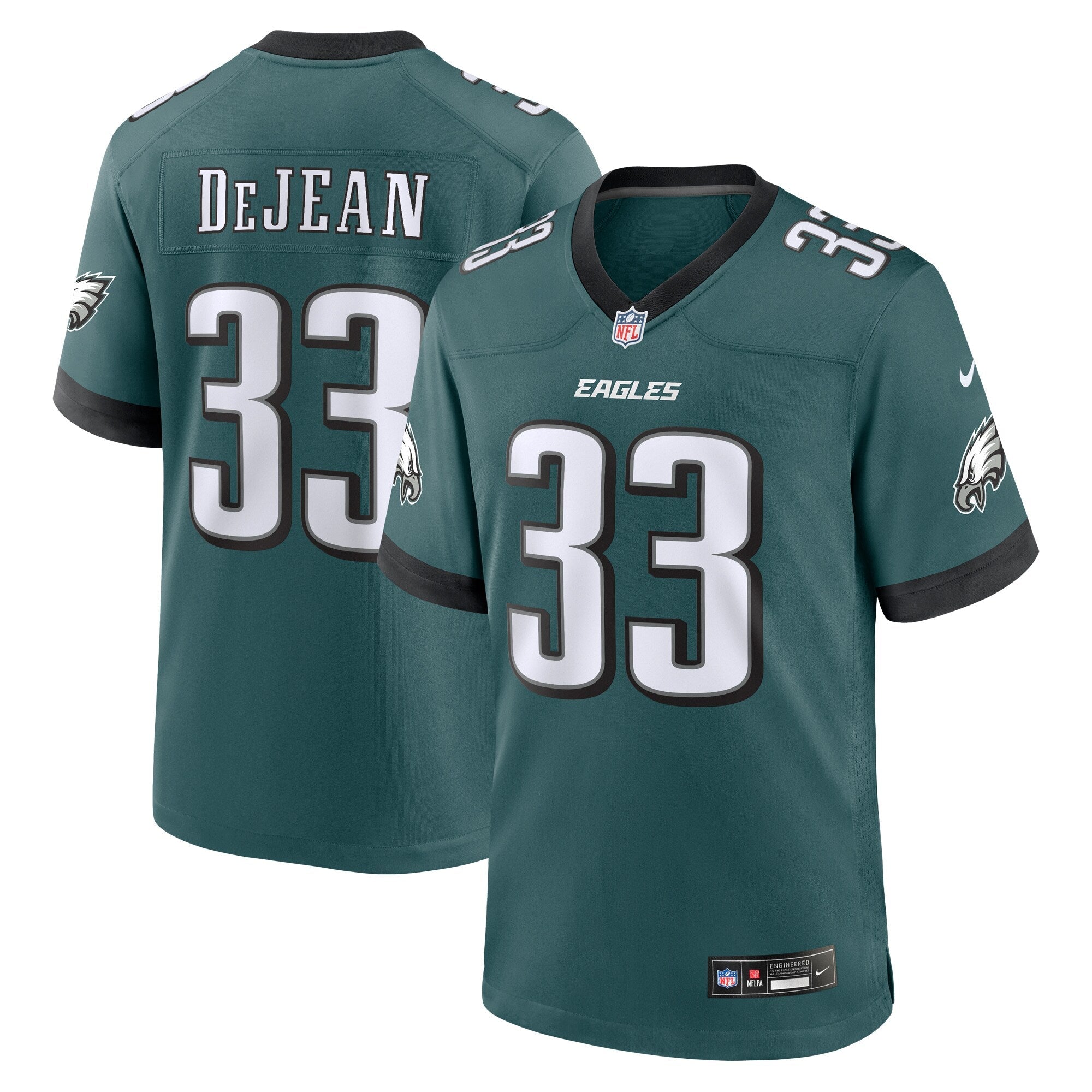 Philadelphia Eagles Cooper DeJean Nike Green Game Jersey