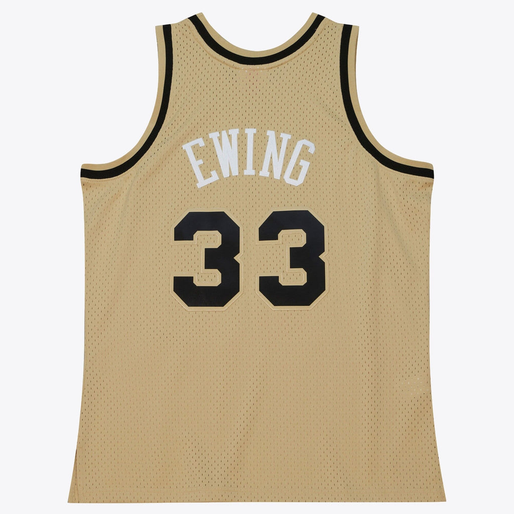 New York Knicks Mitchell & Ness Patrick Ewing 1991 Swingman Jersey - Khaki
