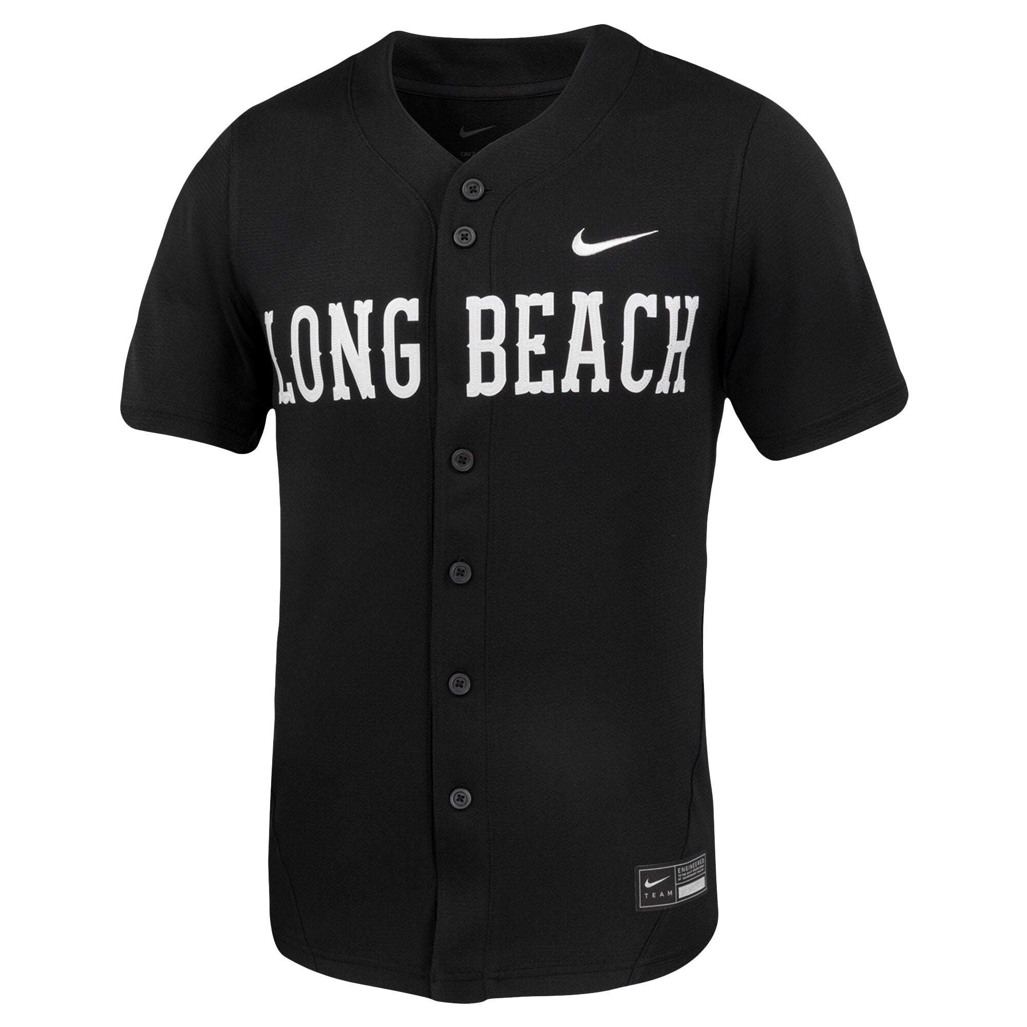 Nike Black Cal State Long Beach The Beach Replica Baseball Jersey