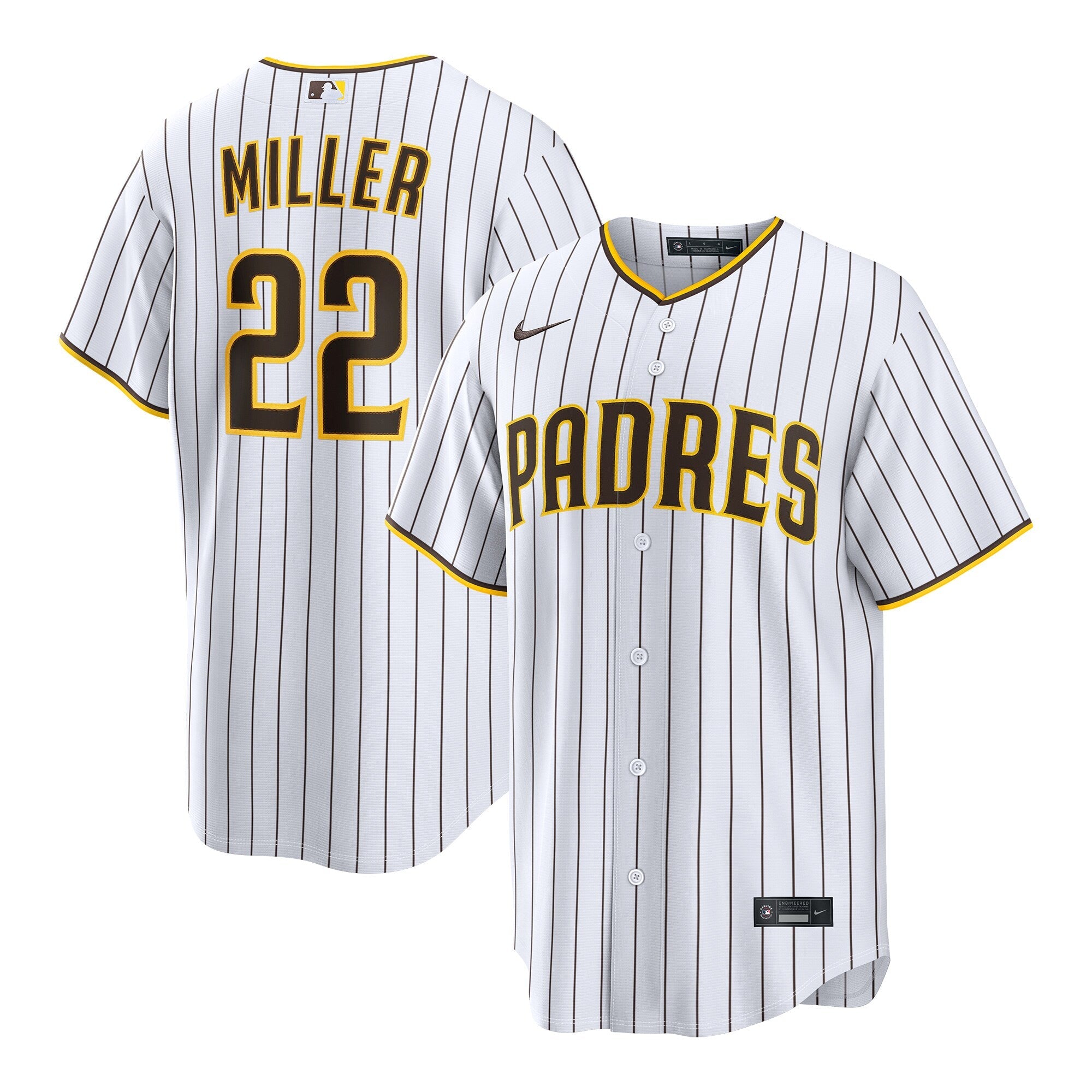 San Diego Padres Mason Miller Nike White Home Replica Jersey