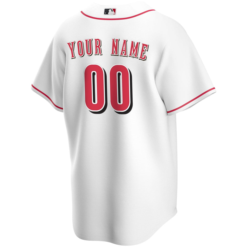 Cincinnati Reds Nike White Home Replica Custom Jersey