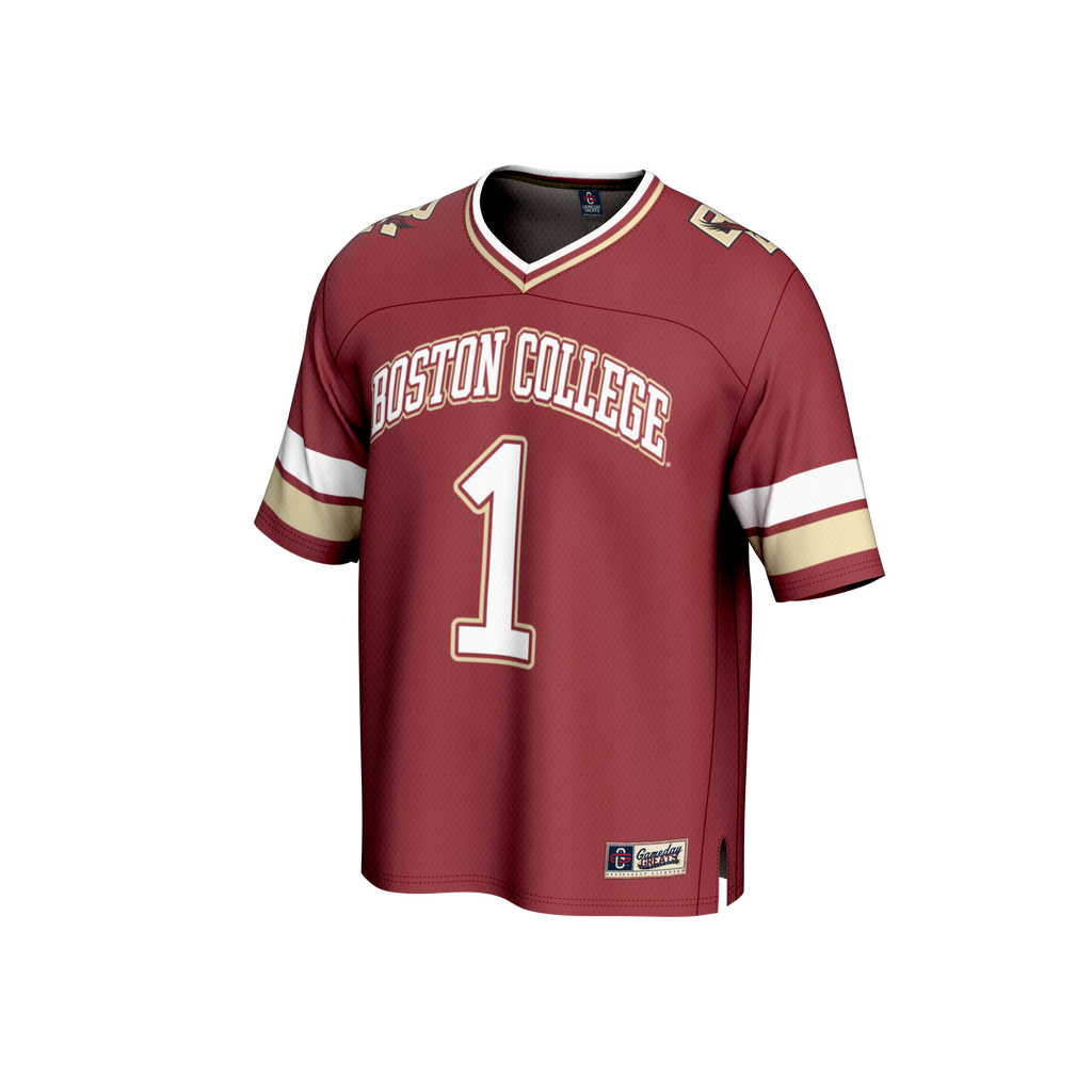 GameDay Greats #1 Maroon Boston College Eagles Lightweight Collegiate Football Fashion Jersey