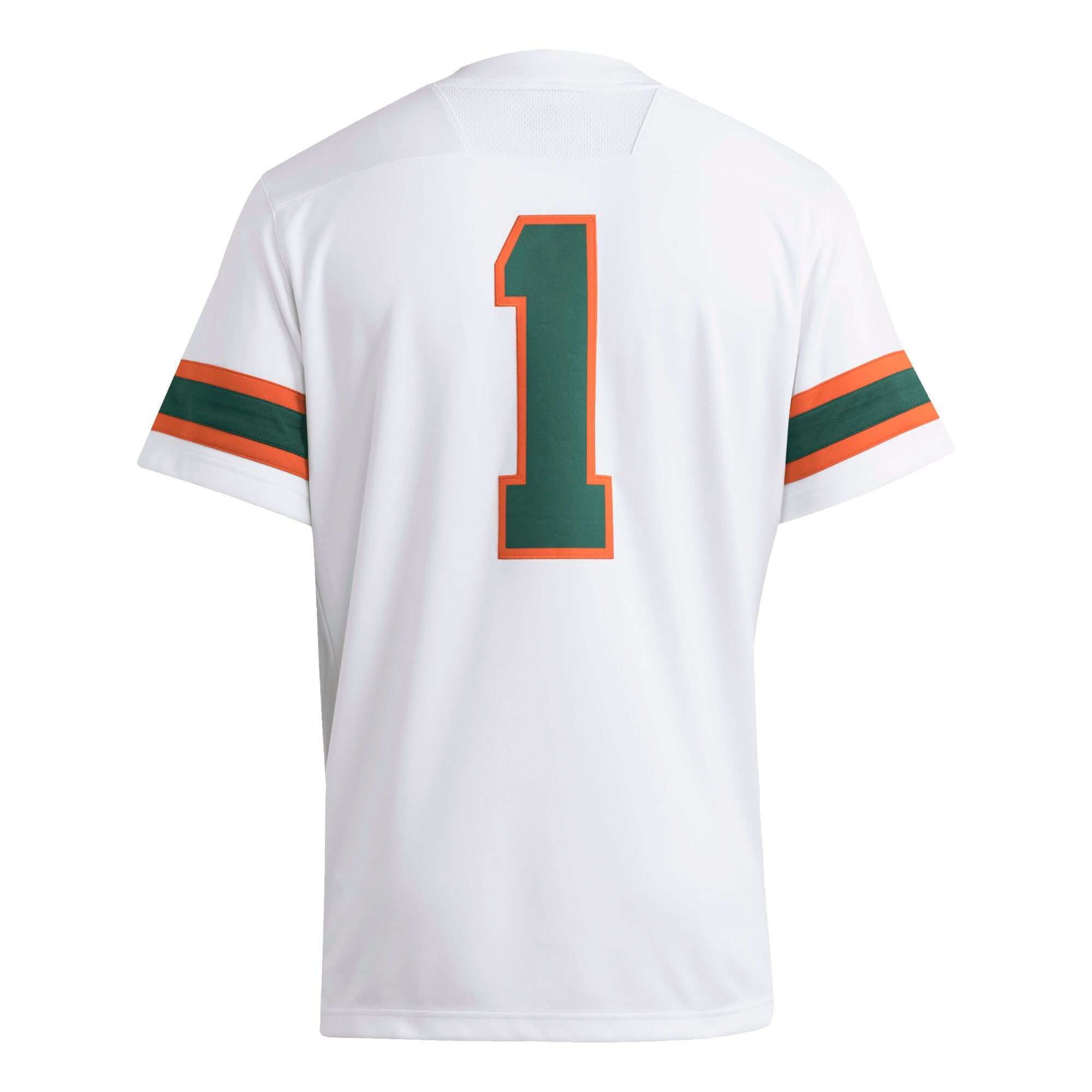 adidas #1 White Miami Hurricanes Premier Jersey