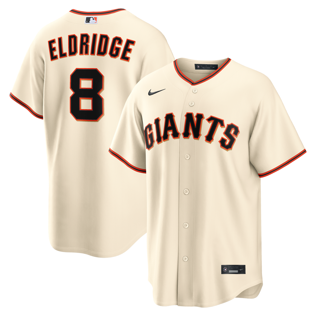San Francisco Giants Bryce Eldridge Nike Cream Home Replica Jersey