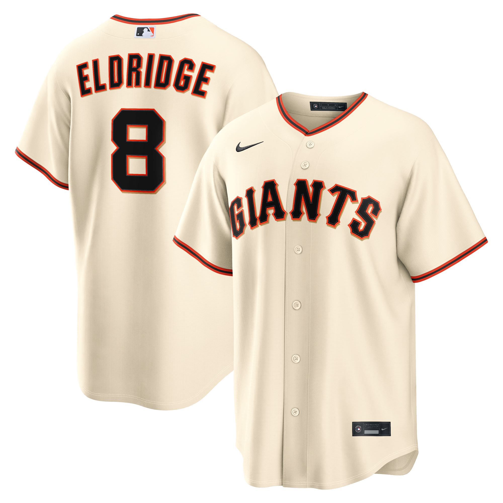 San Francisco Giants Bryce Eldridge Nike Cream Home Replica Jersey