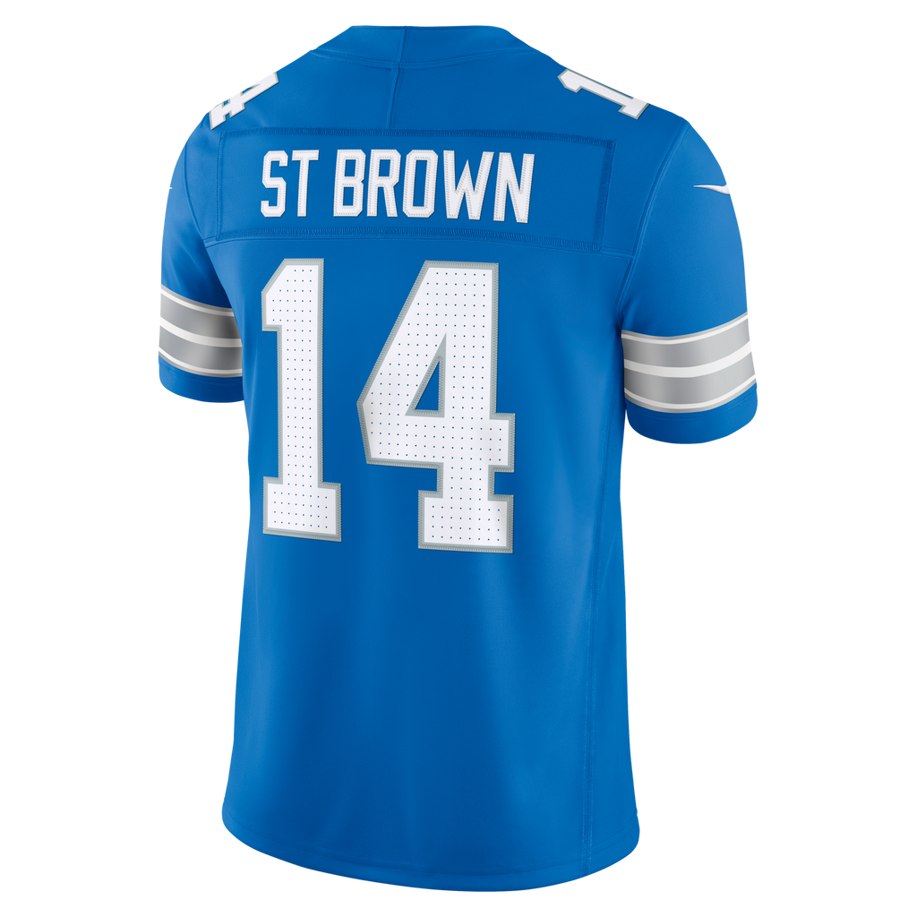 Detroit Lions Amon-Ra St. Brown Nike Blue Team Vapor F.U.S.E. Stitched Limited Jersey
