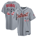 Fourth of July Detroit Tigers Tarik Skubal Nike Gray USA 250 Stadium Jersey