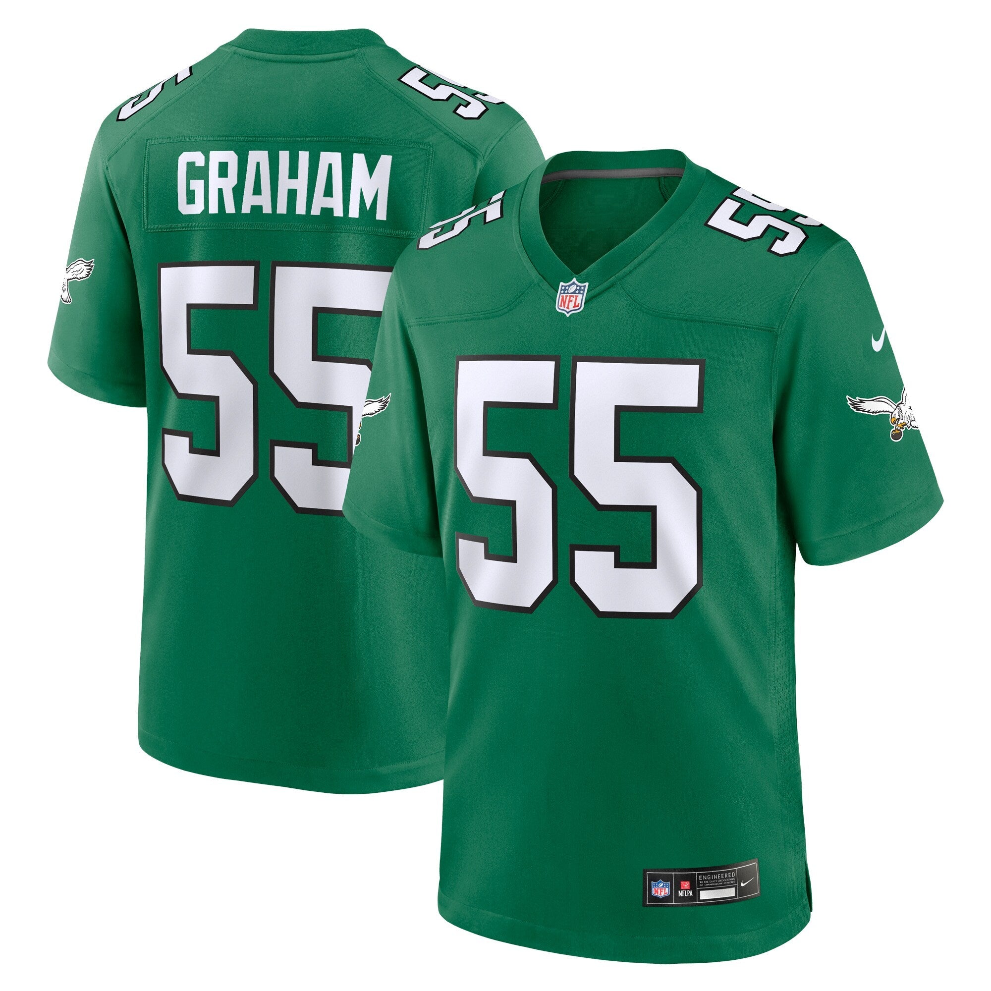 Philadelphia Eagles Brandon Graham Nike Kelly Green Alternate Game Jersey