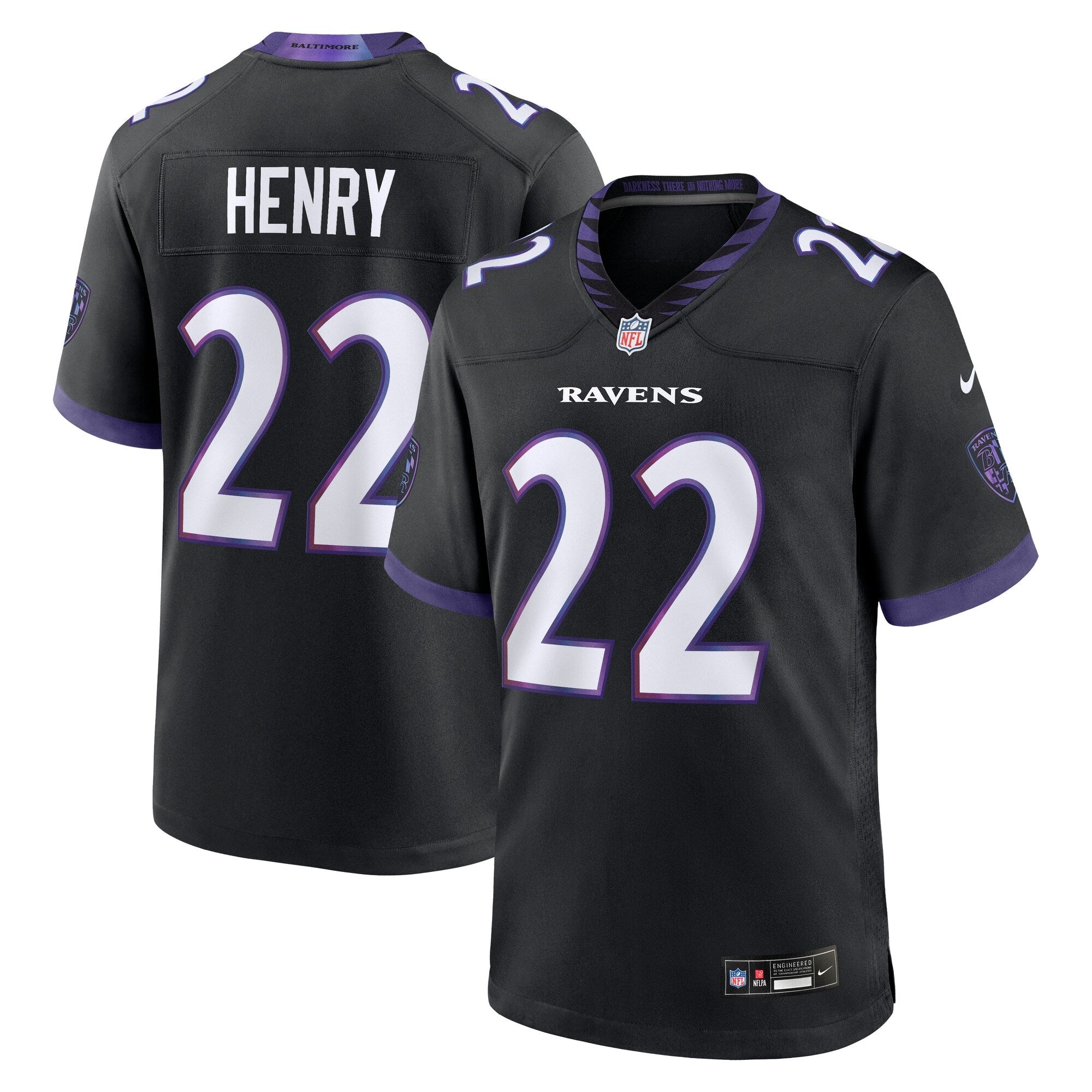 Baltimore Ravens Derrick Henry Nike Black Alternate Game Jersey