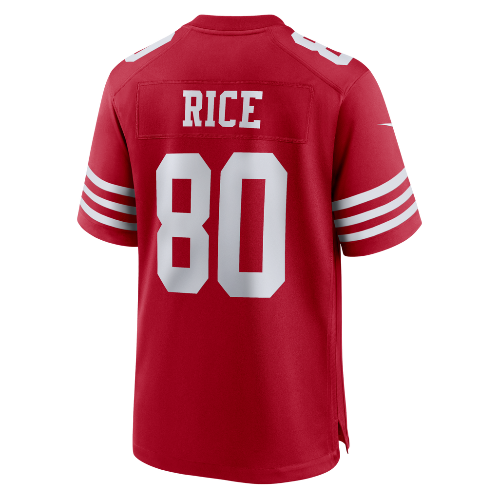 San Francisco 49ers Jerry Rice Nike Scarlet Retired Team Player Game Jersey
