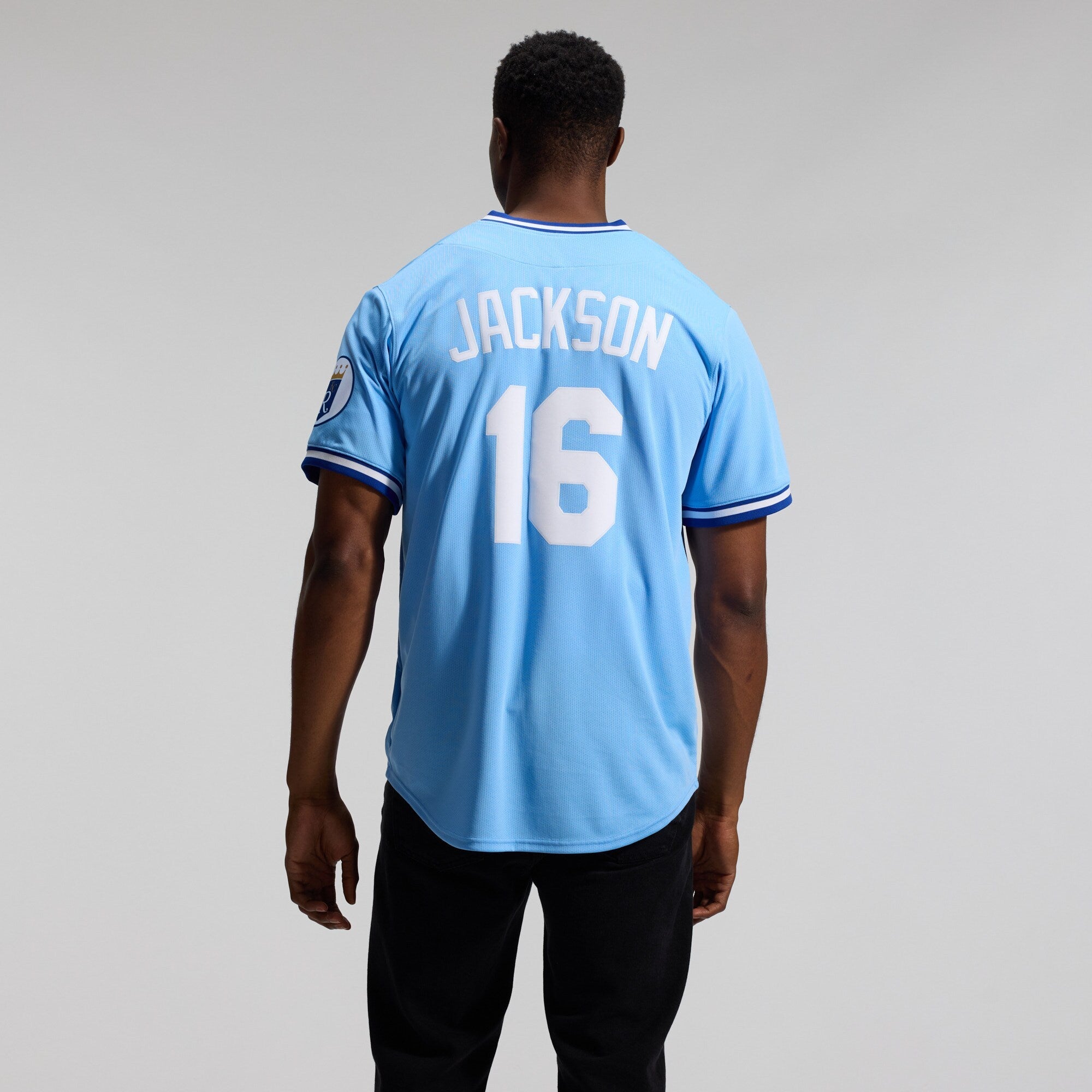 Kansas City Royals Bo Jackson Nike Light Blue Throwback Cooperstown Collection Limited Jersey