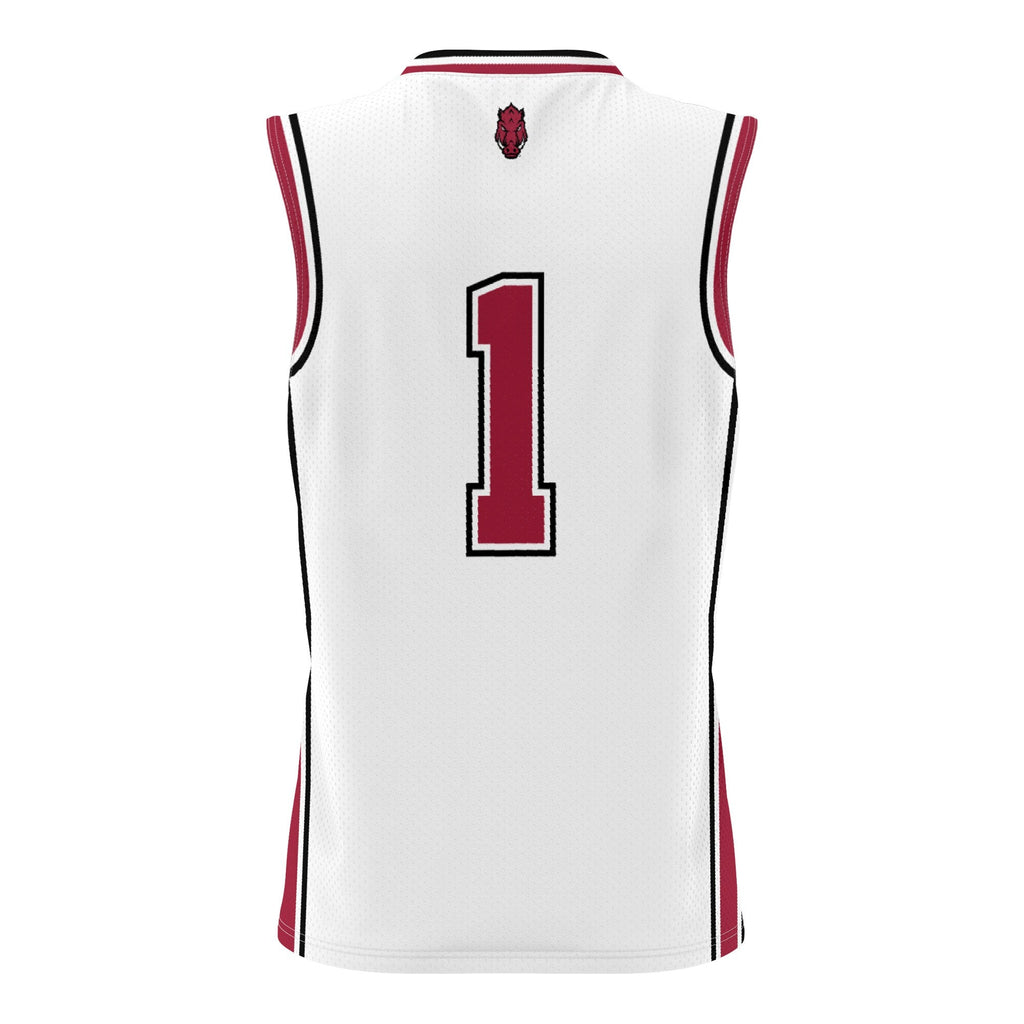 GameDay Greats #1 White Arkansas Razorbacks Lightweight Basketball Jersey
