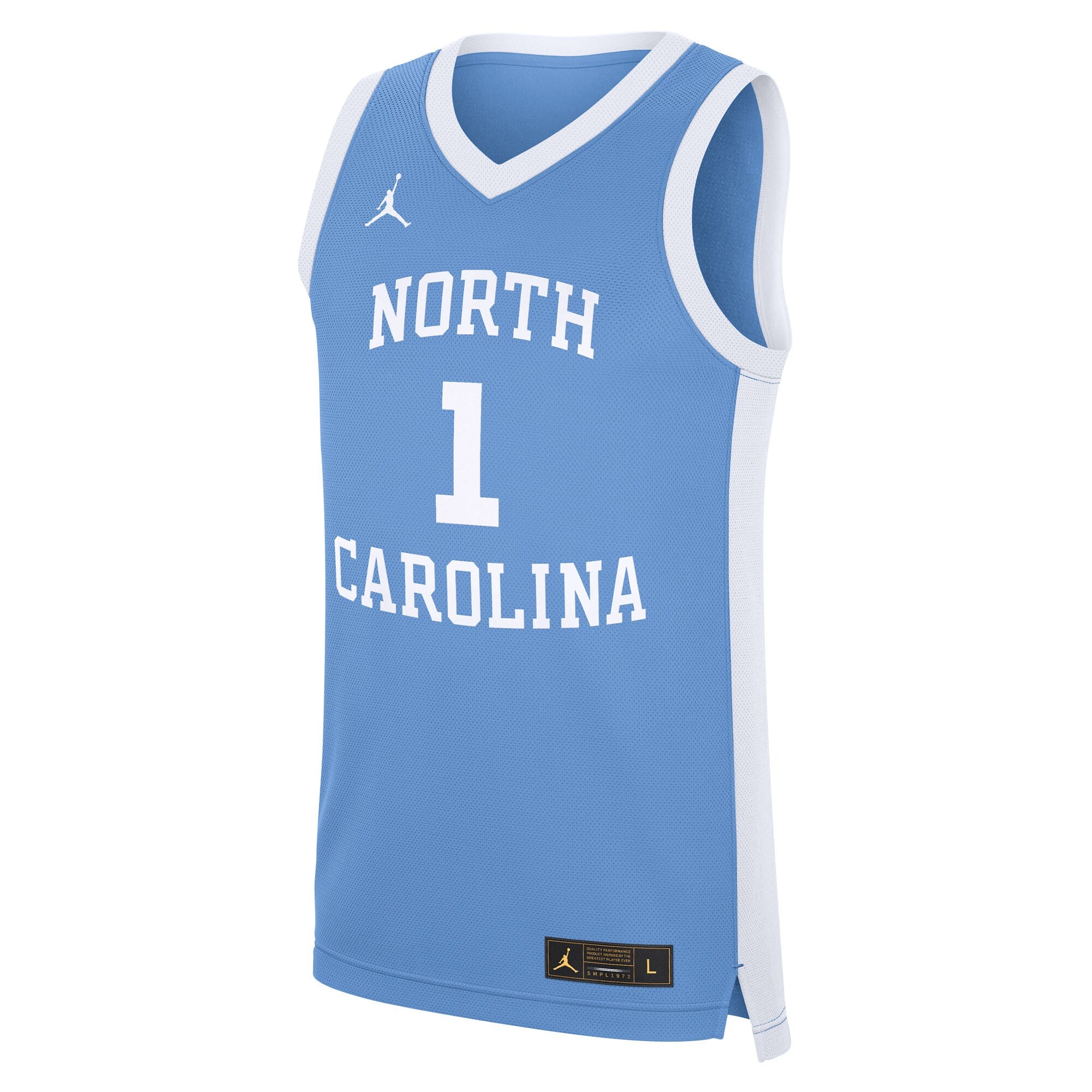 Jordan Brand #1 Carolina Blue North Carolina Tar Heels Alternate Replica Jersey