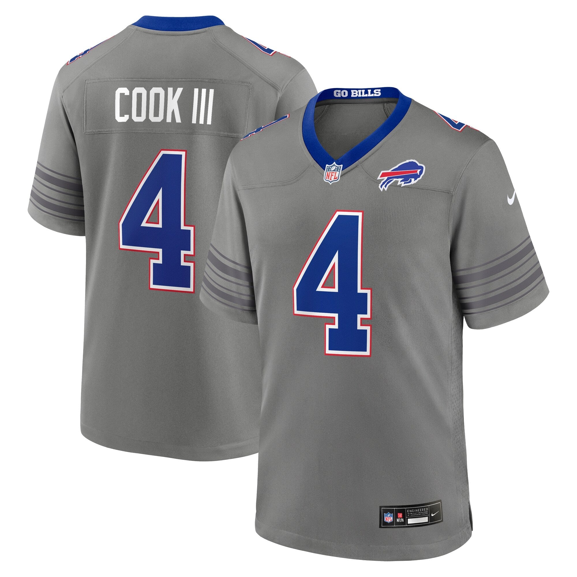 Buffalo Bills James Cook III Nike Gray Nickel City Game Jersey