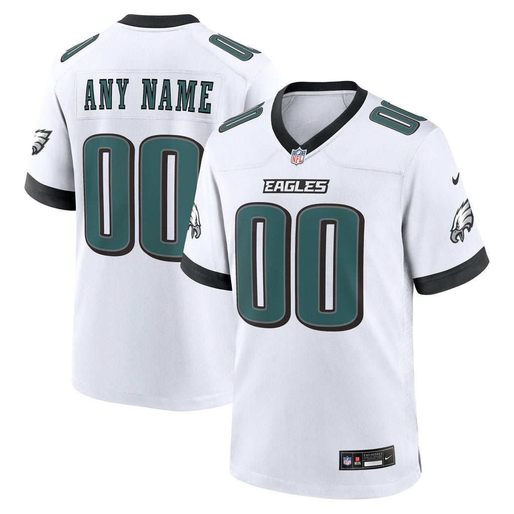 Philadelphia Eagles Nike White White Custom Game Jersey