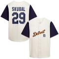 Detroit Tigers Profile Cream/Navy Big & Tall Two-Color Fashion Jersey