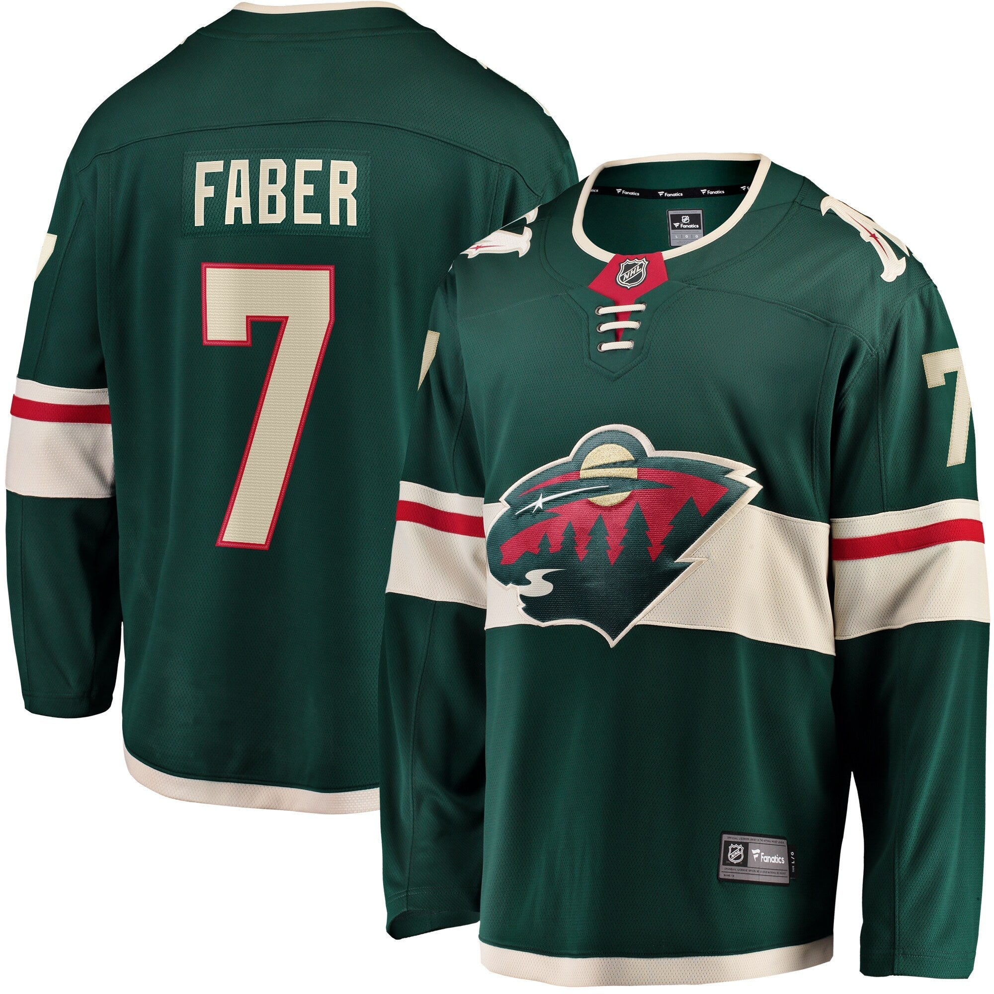 Minnesota Wild Brock Faber Fanatics Green Home Breakaway Player Jersey