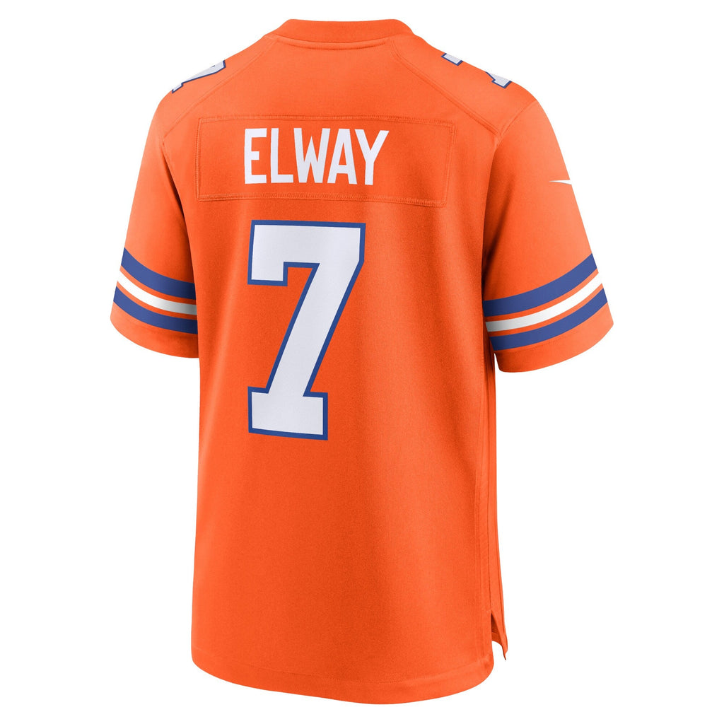 Denver Broncos John Elway Nike Orange Mile High Collection 1977 Throwback Retired Player Game Jersey