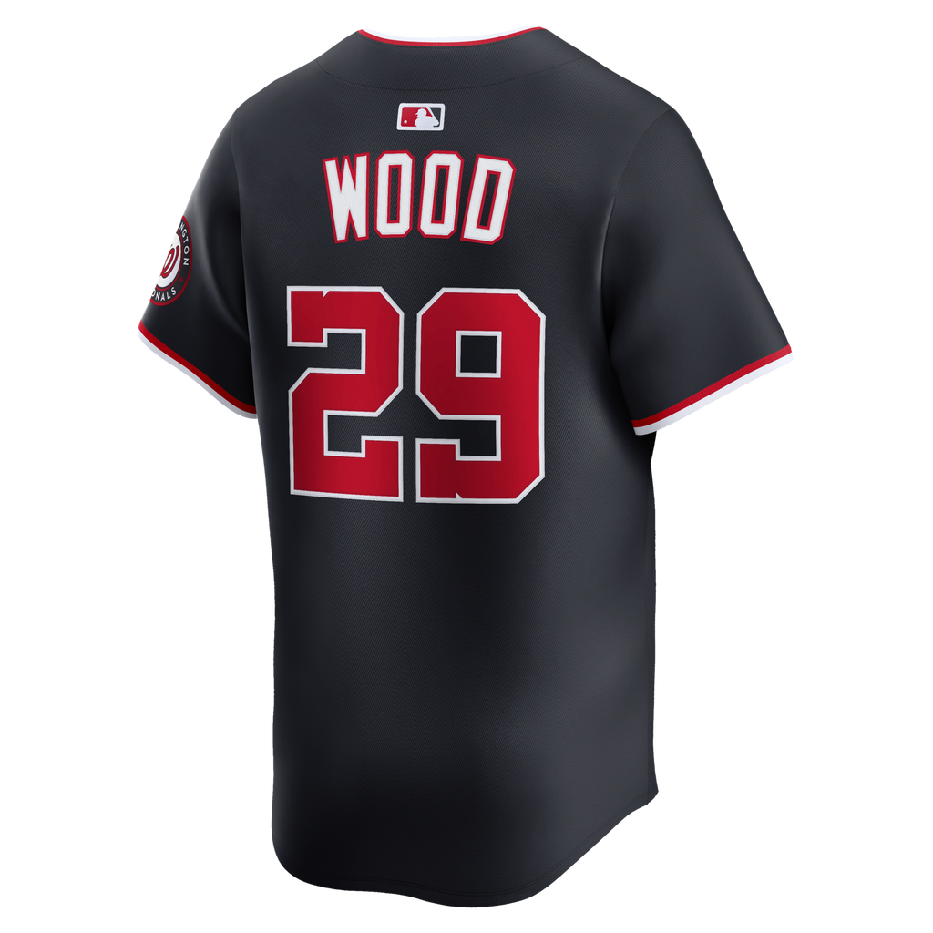 Washington Nationals James Wood Nike Navy Alternate Limited Player Jersey