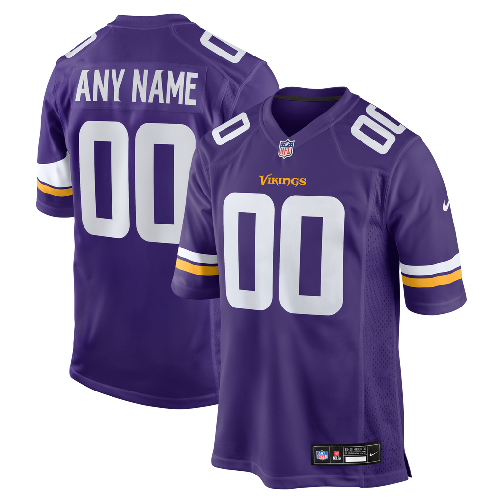 Minnesota Vikings Nike Purple Custom Game Jersey