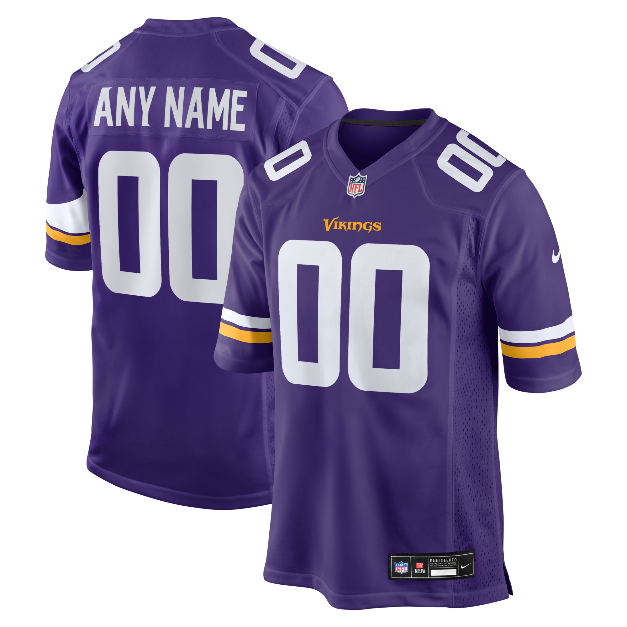 Minnesota Vikings Nike Purple Custom Game Jersey