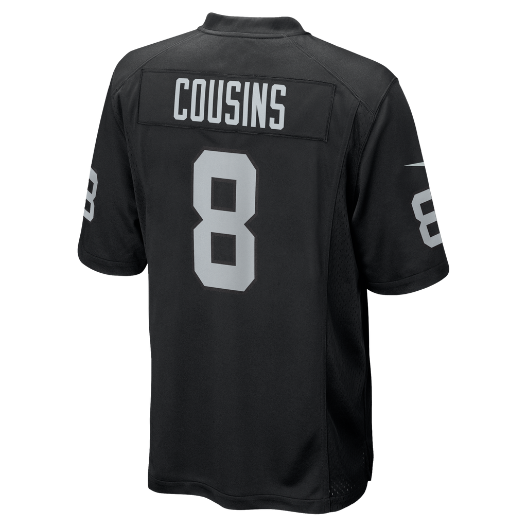 Las Vegas Raiders Kirk Cousins Nike Black Team Game Jersey