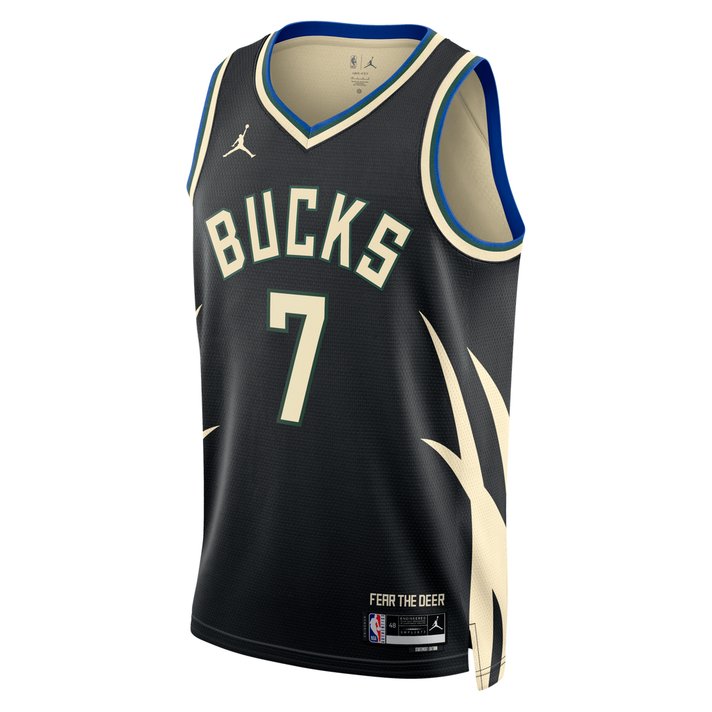 Milwaukee Bucks Jordan Brand Statement Edition Swingman Jersey - Hunter Green - Kevin Porter Jr.