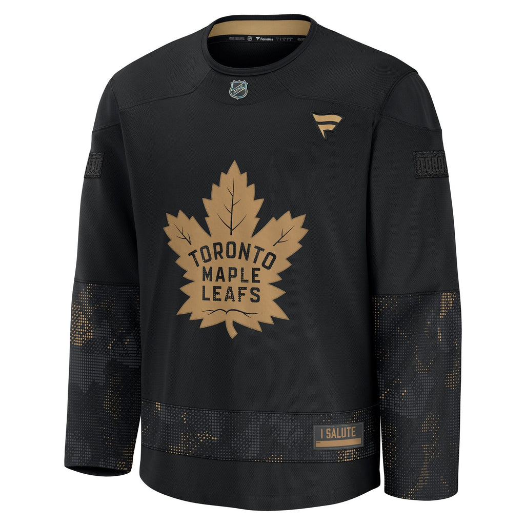Toronto Maple Leafs Fanatics Black 2024 Military Appreciation Practice Jersey