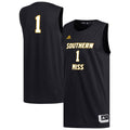 adidas #1 Black Southern Miss Golden Eagles Replica Basketball Jersey