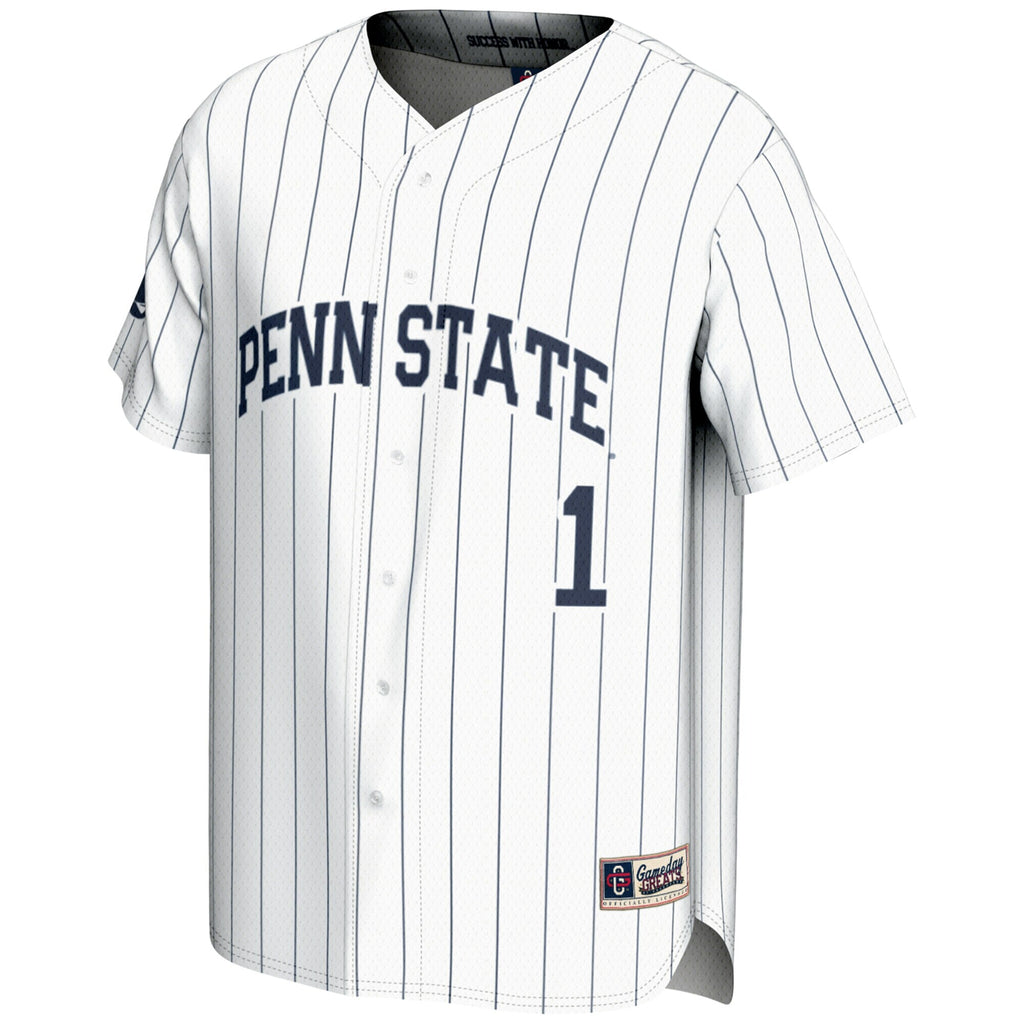 GameDay Greats #1 White Penn State Nittany Lions Lightweight Baseball Fashion Jersey