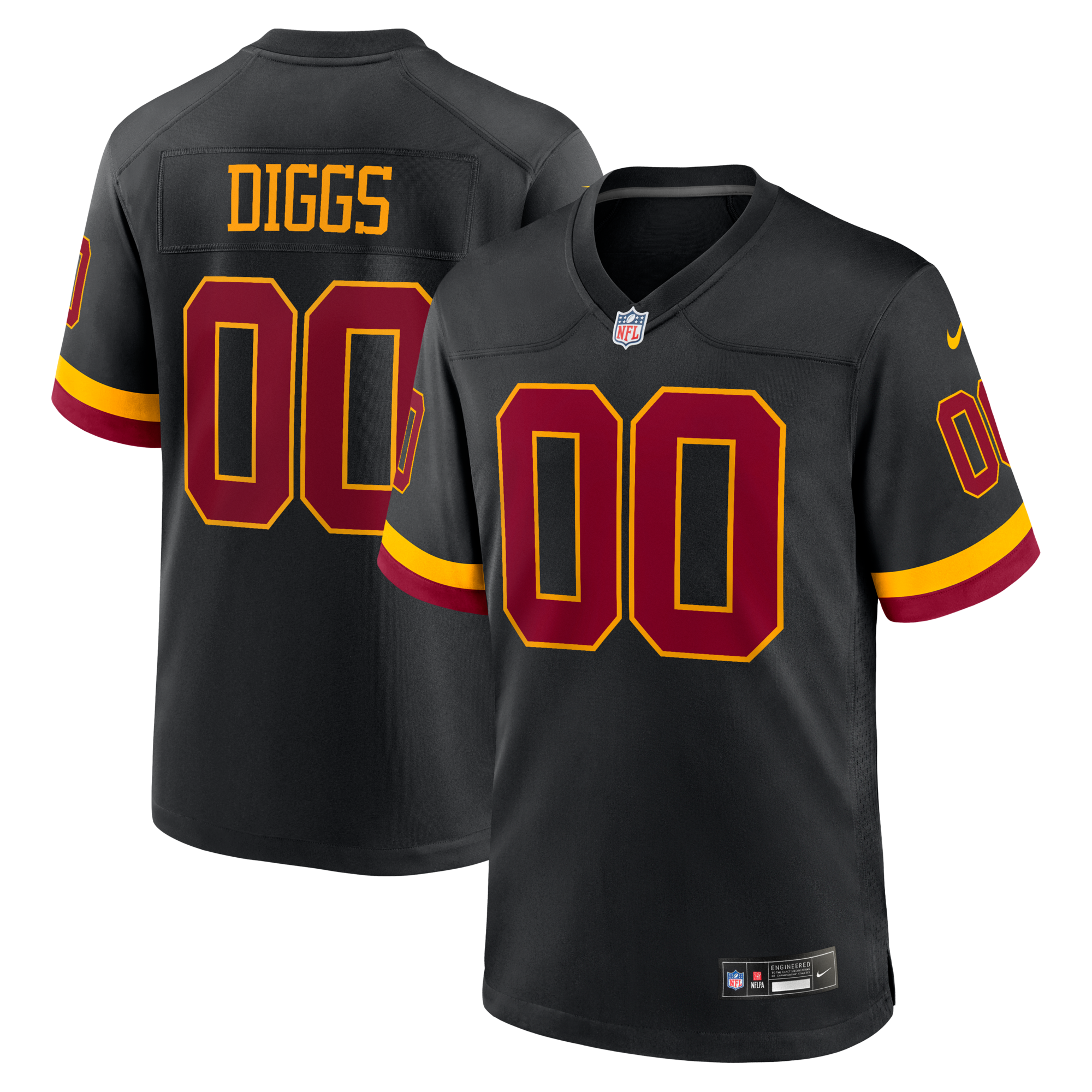 Washington Commanders Stefon Diggs Nike Black Alternate Game Jersey