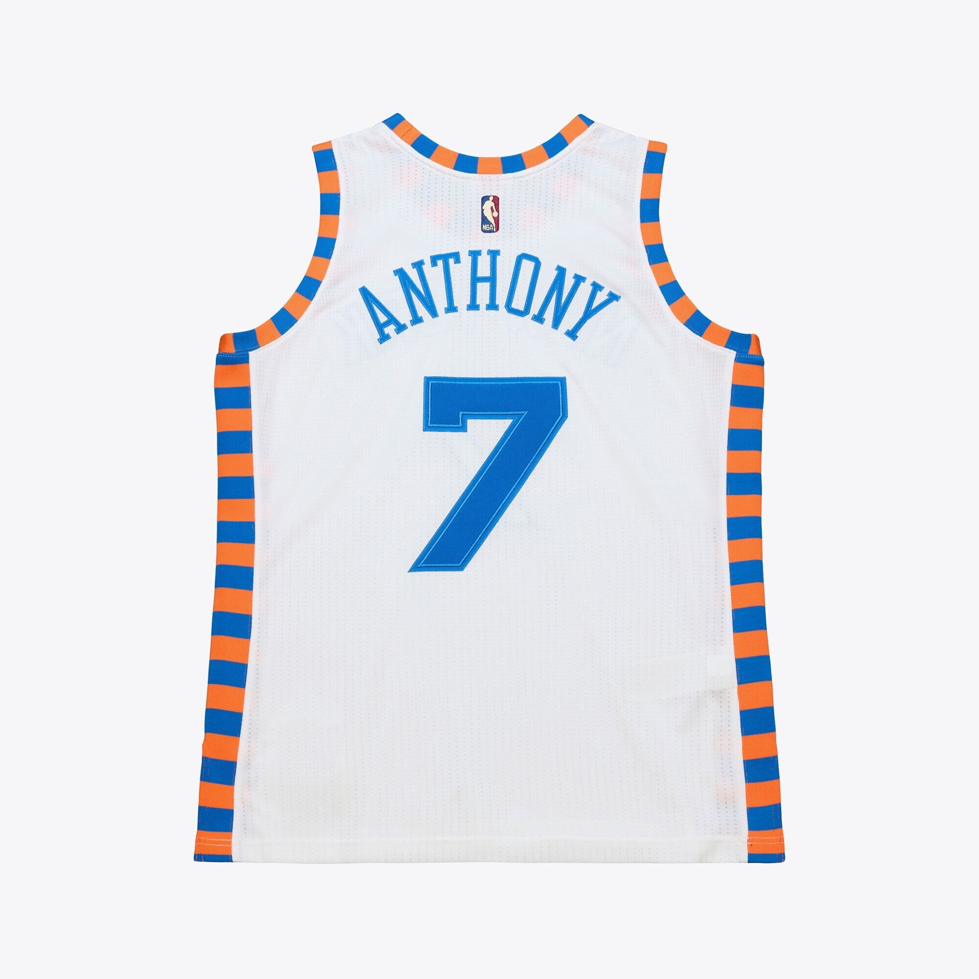 Mitchell & Ness Carmelo Anthony White New York Knicks 2015-16 Hardwood Classics Authentic Jersey