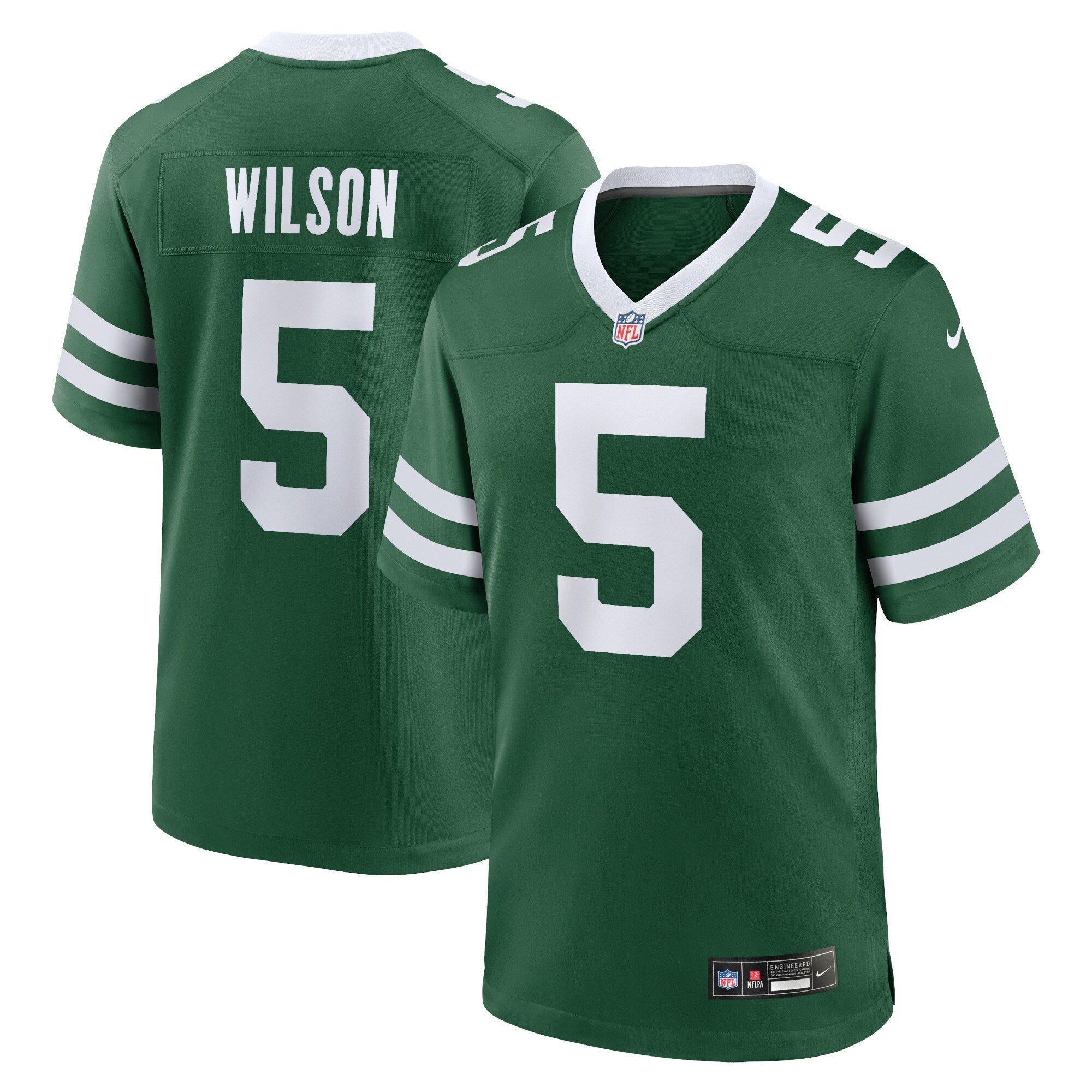New York Jets Garrett Wilson Nike Legacy Green Game Jersey