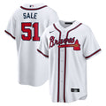 Atlanta Braves Chris Sale Nike White Home Replica Jersey