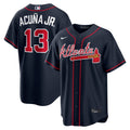 Atlanta Braves Ronald Acuña Jr. Nike Navy Alternate Replica Jersey