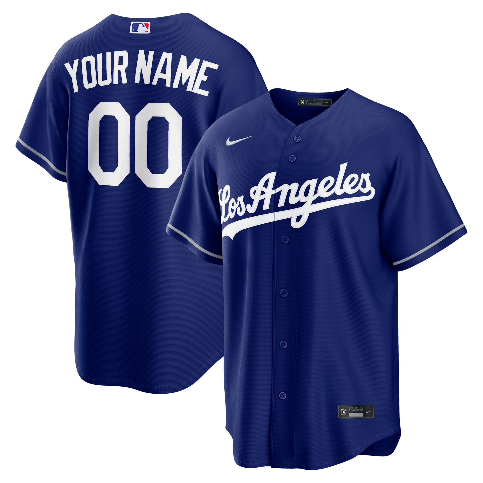 Los Angeles Dodgers Nike Royal Alternate Replica Custom Jersey