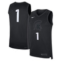 Nike #1 Black Michigan State Spartans Alternate Replica Jersey