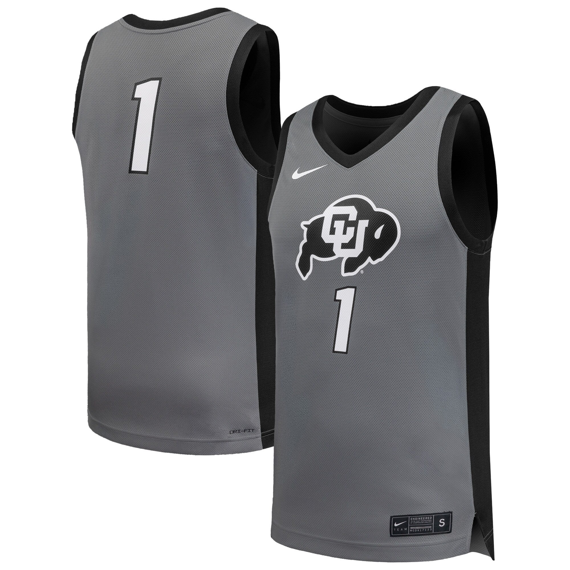 Nike #1 Gray Colorado Buffaloes Replica Basketball Jersey
