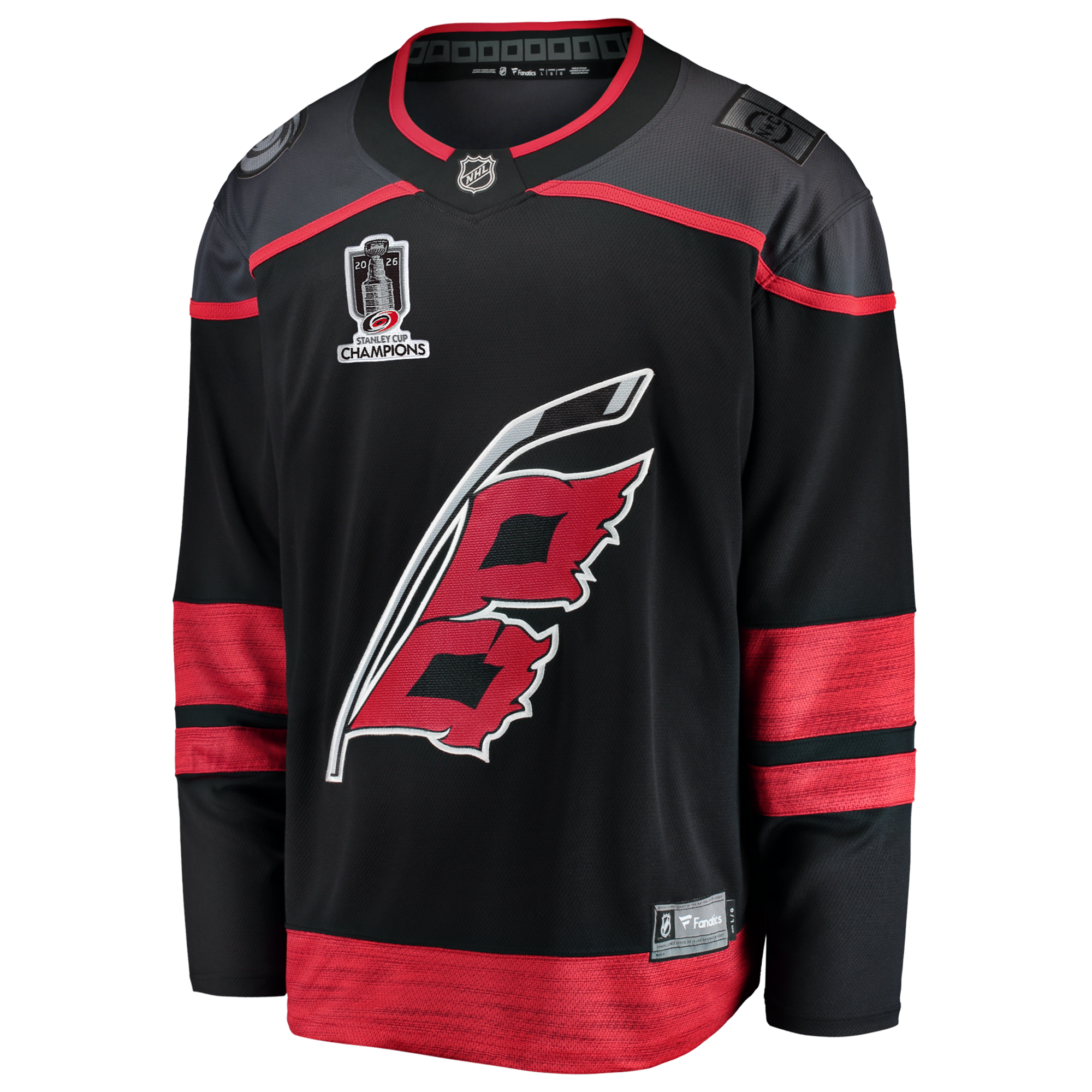 Carolina Hurricanes Fanatics Black 2026 Stanley Cup Champions Home Breakaway Jersey