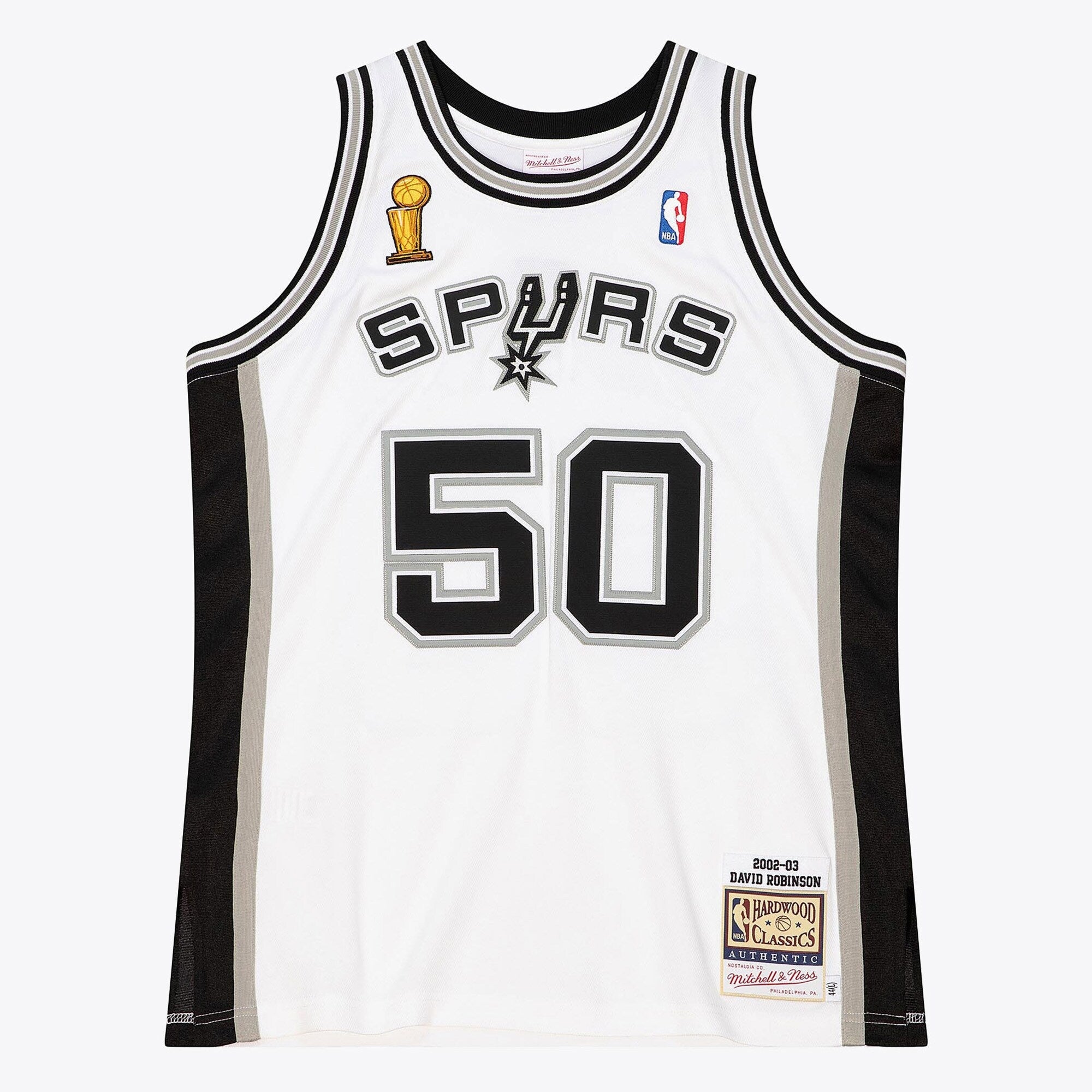 San Antonio Spurs Mitchell & Ness David Robinson 2002 Home Finals Authentic Jersey - White