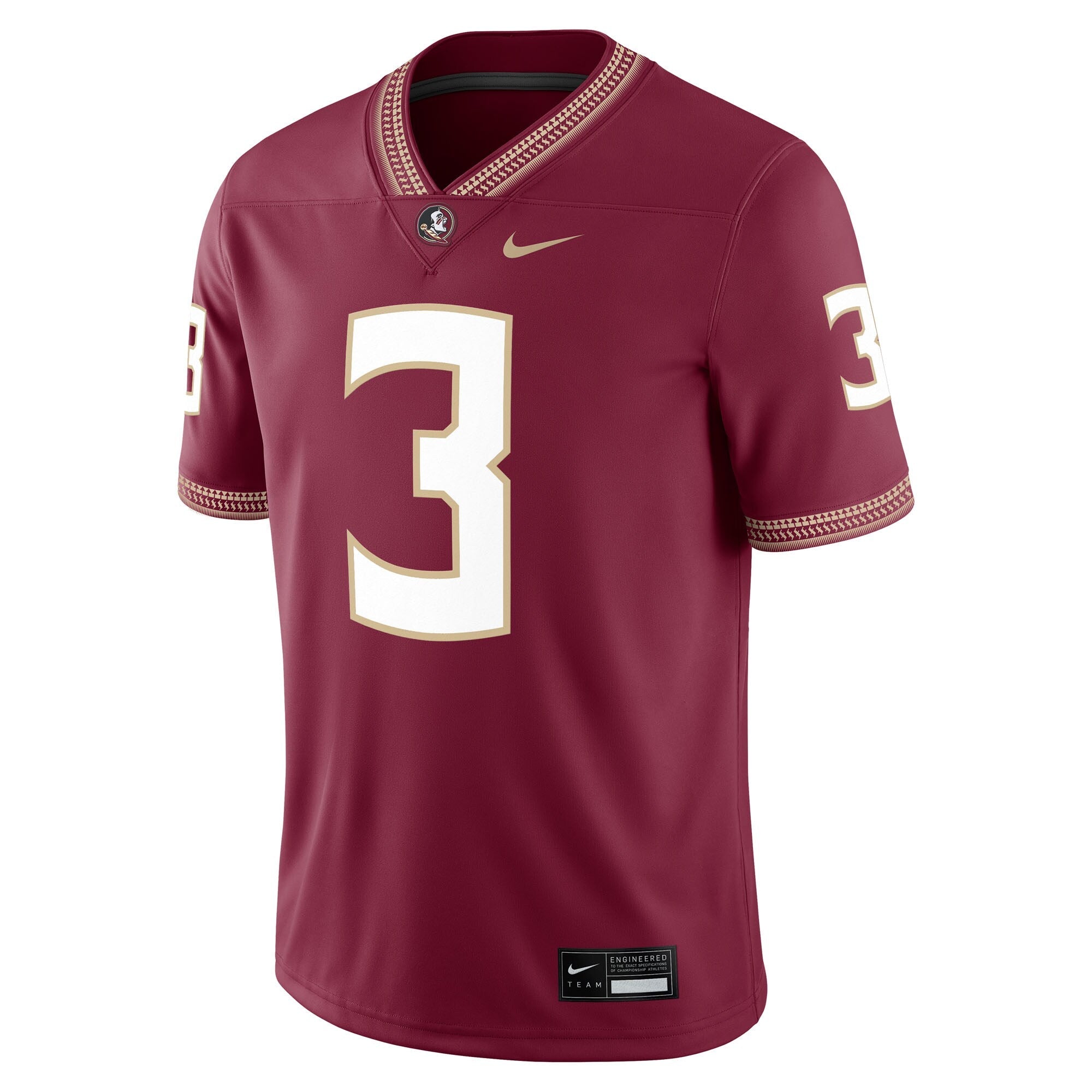 Nike Trey Benson Garnet Florida State Seminoles Player Game Jersey